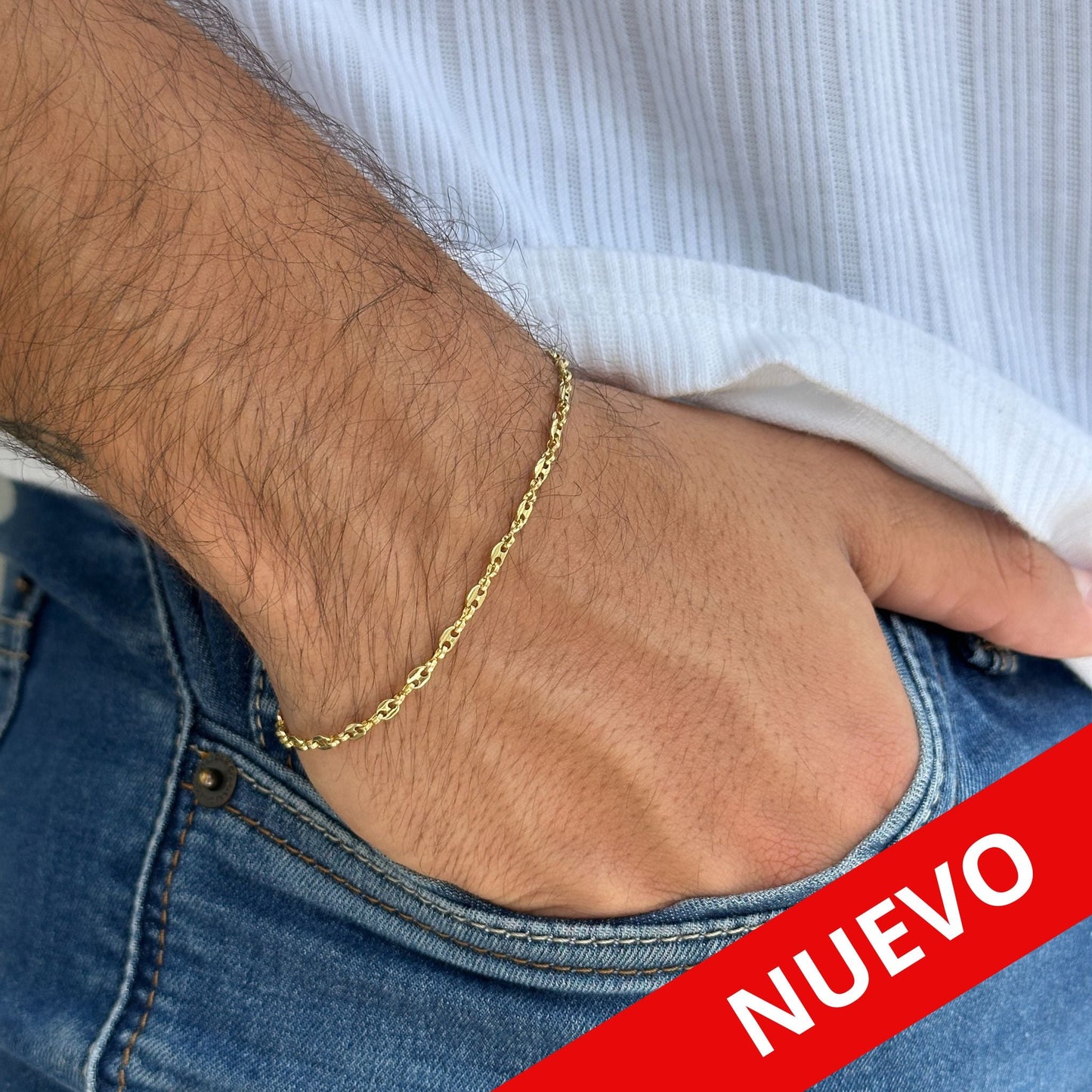 REF: 53036 Pulsera Grano de Café 3MM