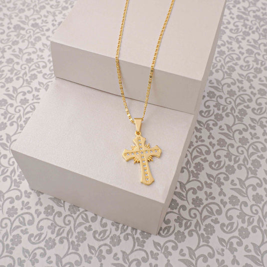 REF: 23035 Dije Cruz Sagrada Circonias