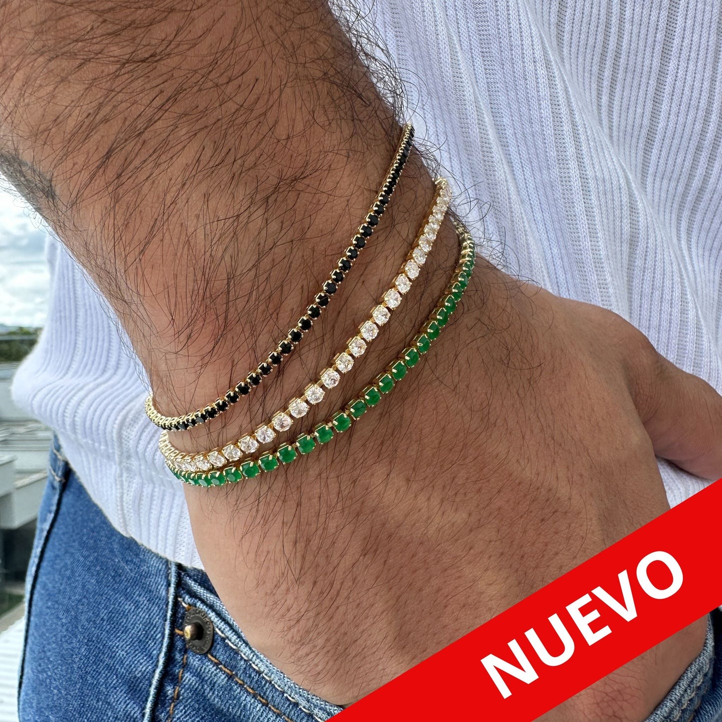 REF: 53001 Pulsera Tenis Con Circones