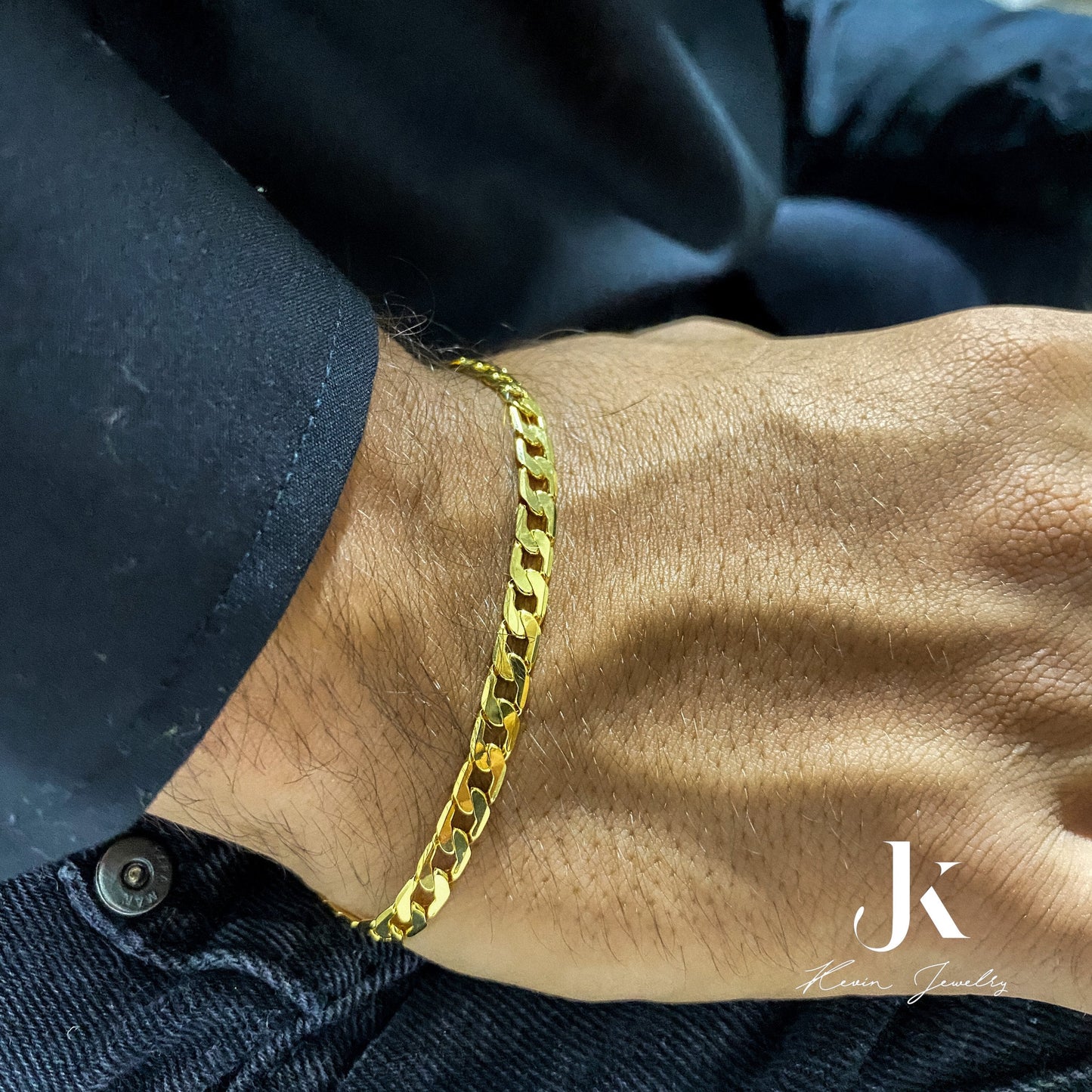 REF: 54417 Pulsera Cubana Diamantada 5MM
