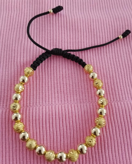 REF: 1001 Pulsera Balín Diamantado y Liso #6