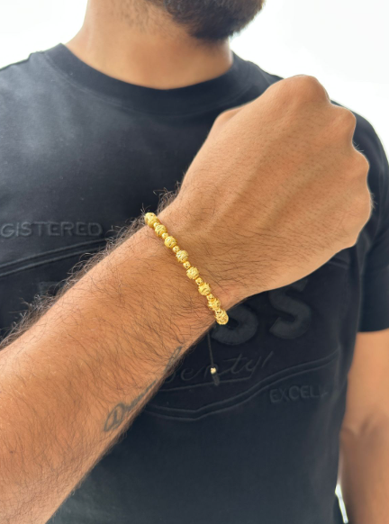 REF: 1033 Pulsera Balín Diamantado #6 y Liso #5