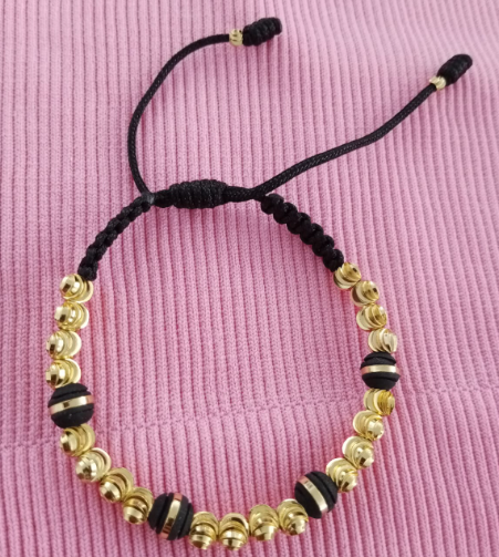 REF: 1035 Pulsera Balín Italiano #5 y Neopreno Argollado #6