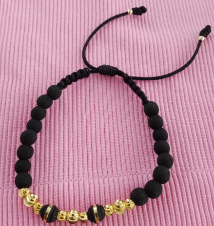 REF: 1038 Pulsera Balín Italiano #5 y Neopreno #6 y Argollado