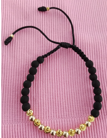 REF: 1042 Pulsera Balín Italiano #5 y Neopreno #5 y Negro #5