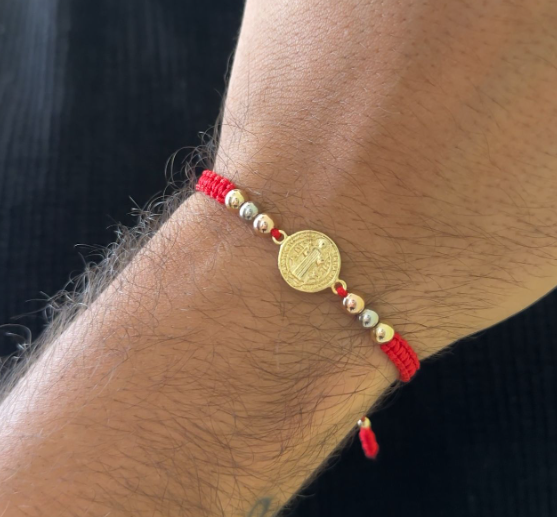 REF: 1045 Pulsera San Benito y Balín #5, 3 Oros