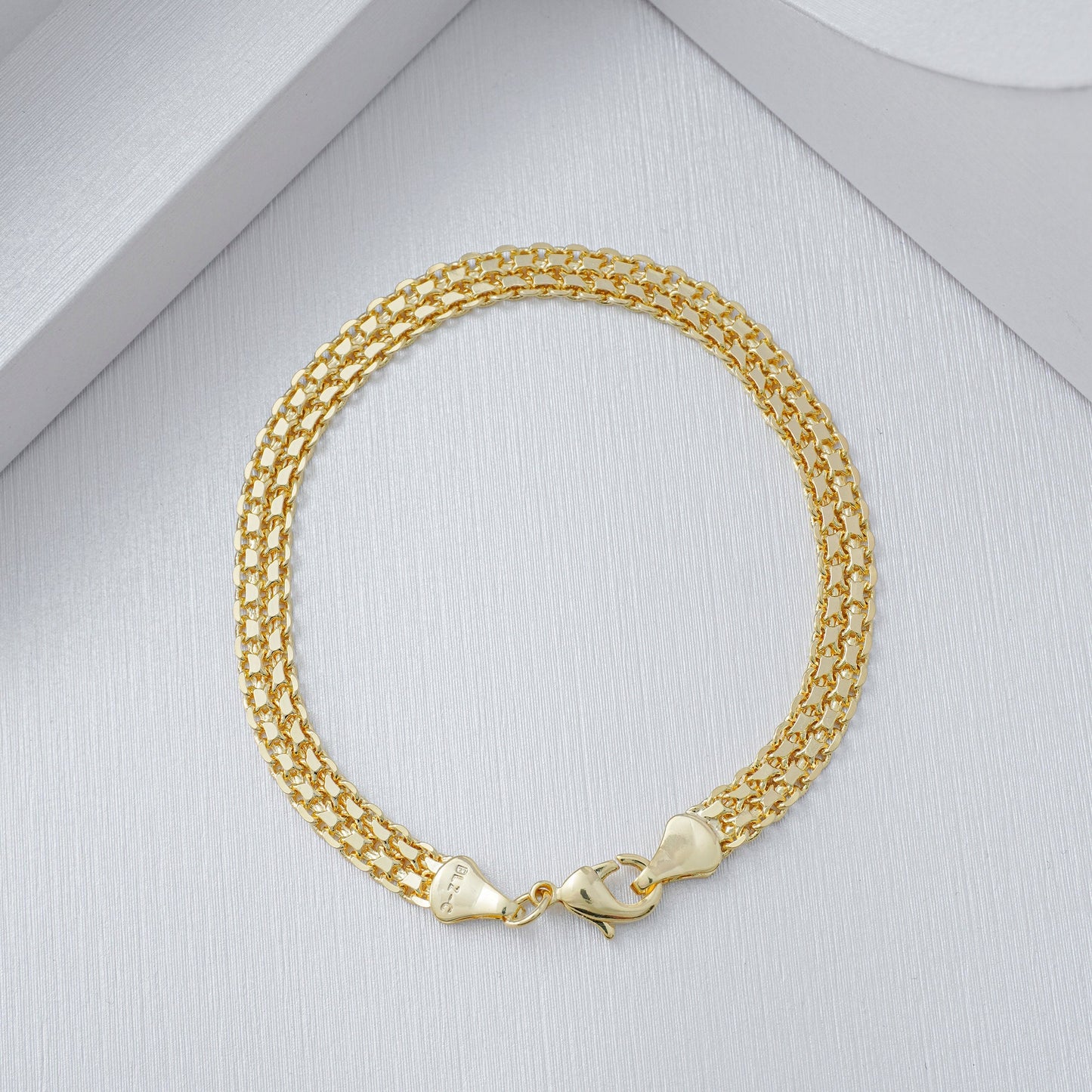 REF: 54887 Pulsera China Doble Carril 6mm