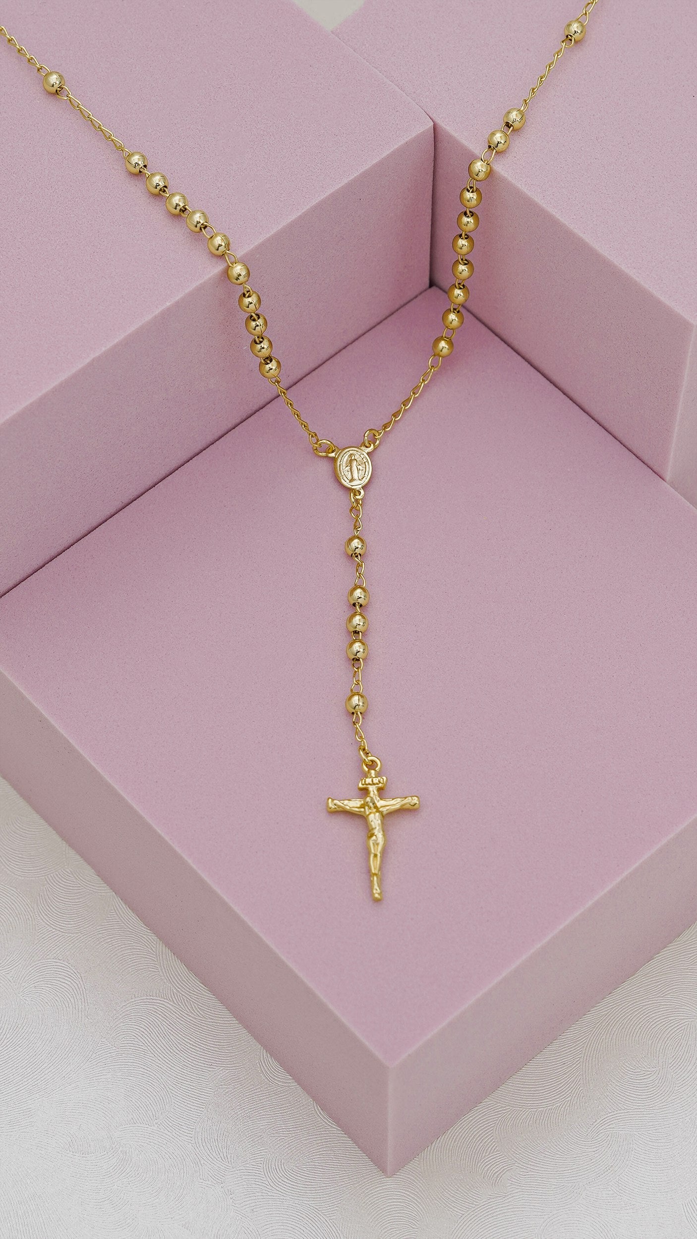 Rosario Jesus Crucificado 3.5mm 45cm