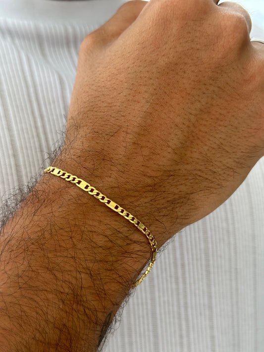 REF: 54438 Pulsera Escalera Cubana 3Mm - 19Cm